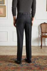 Devon Super 110s Serge Trouser - Dark Grey