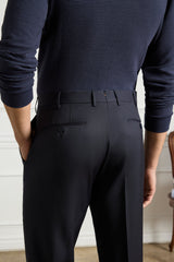 Parker Platinum Super 130s Gab Trouser - Blue