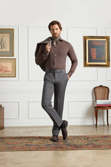 Parker Platinum Super 130s Gab Trouser - Charcoal