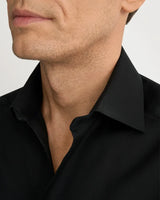 Black Solid Signature Twill Shirt