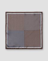Brown Four Sided Silk Pocket Square