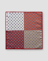 Brown Silk Pocket Square – Four Squares