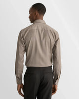 Houndstooth Merino Shirt in Tan