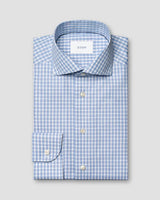 Mid-Blue Check Breeze Poplin Shirt