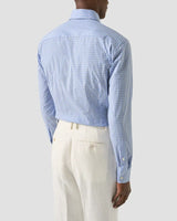 Mid-Blue Check Breeze Poplin Shirt