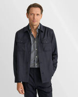 Solid Merino Shirt in Blue