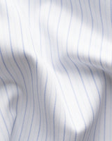 Striped Supima 120 Twill Shirt - Light Blue