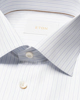 Striped Supima 120 Twill Shirt - Light Blue