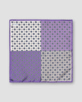 Purple Four Sided Silk Pocket Square