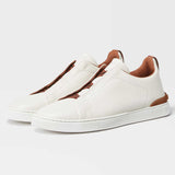 Triple Stitch Deerskin Sneaker
