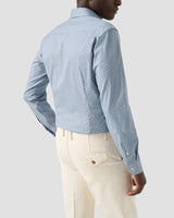 Slim Blue Micro Floral Print Signature Twill Shirt