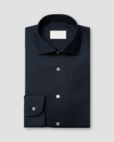 Solid Merino Shirt in Dark Blue