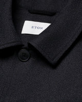 Dark Blue Wool Shirt Jacket