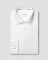 Semi Solid White Cotton TENCEL™ Lyocell Shirt