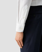 Semi Solid White Cotton TENCEL™ Lyocell Shirt