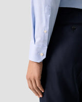 Light Blue Patterned Textured Twill Shirt