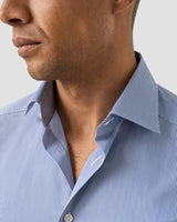 Contemporary Blue Striped Supima 120 Poplin Shirt