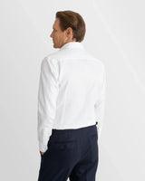 Slim Fit White Herringbone Signature Twill Shirt