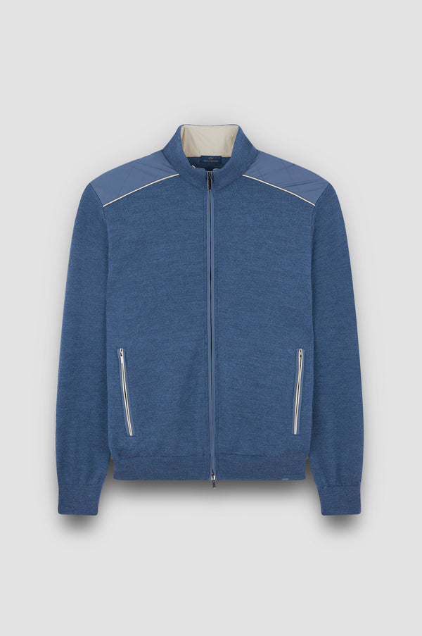 Soft Cool Touch Wool Zip-Up with Typhoon® Platinum details