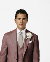 Rust Pink Mélange Wool-Silk-Linen Jacket