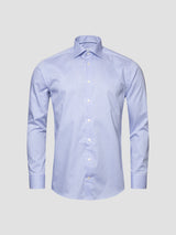 Striped Fine Twill Shirt - Contemporary Mid Blue