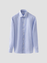 Striped Fine Twill Shirt - Contemporary Mid Blue