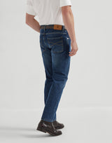 Comfort denim slim fit five-pocket trousers - Dark Denim