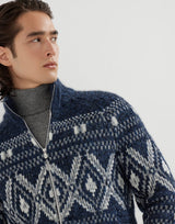 Jacquard Geo Print Cardigan