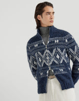 Jacquard Geo Print Cardigan