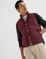 Techno satin down vest