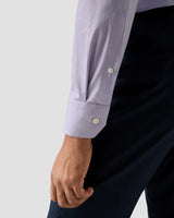 Slim Lavender Micro Check Twill Shirt