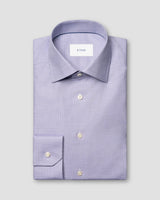 Slim Lavender Micro Check Twill Shirt