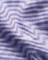 Slim Lavender Micro Check Twill Shirt