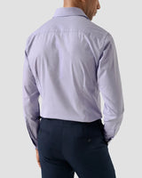 Slim Lavender Micro Check Twill Shirt