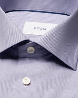 Slim Lavender Micro Check Twill Shirt
