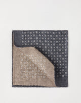 Silk patterned pocket square