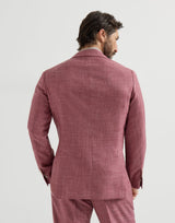 Slubbed virgin wool, silk and linen hopsack deconstructed Cavallo blazer