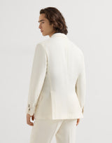 Off White Hopsack Deconstructed Blazer
