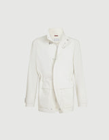 Off White Bonded nylon unlined field jacket