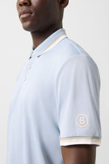 Arik functional short-sleeved top in Misty blue