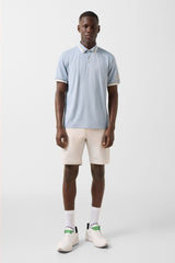 Arik functional short-sleeved top in Misty blue