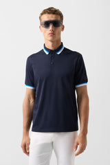 Arik functional short-sleeved top in Navy blue
