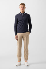Jonah polo long-sleeved top in Navy blue