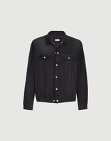Suede four-pocket jacket in Navy Blue