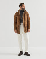 Alpaca, cashmere and wool nordic jacquard high-neck cardigan with zip