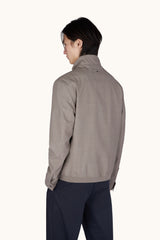 almond Blouson in wool and silk