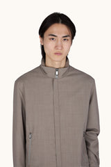almond Blouson in wool and silk