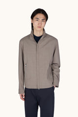 almond Blouson in wool and silk