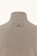 almond Blouson in wool and silk