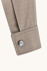 almond Blouson in wool and silk